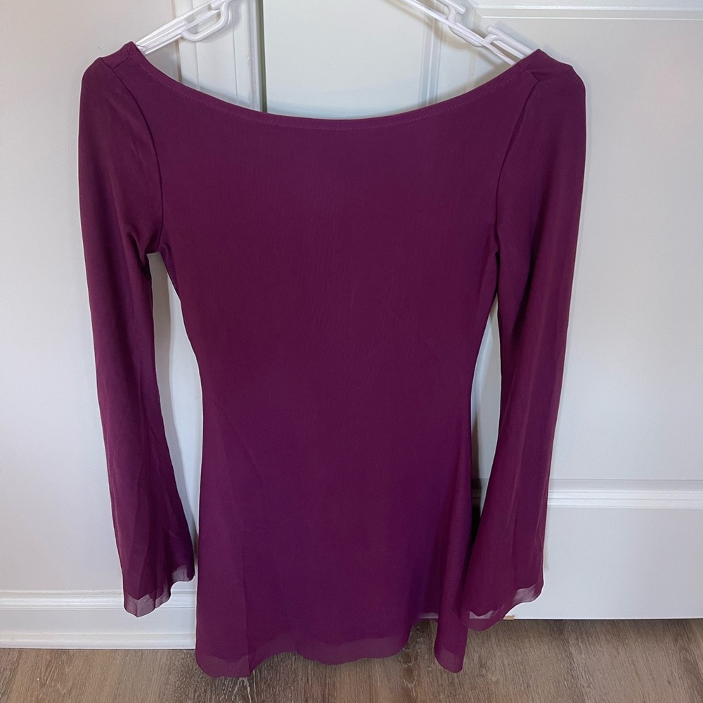 LUKEA LONG SLEEVE MINI DRESS MAUVE SIZE 4